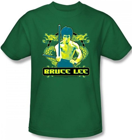 Image Closeup for Bruce Lee T-Shirt - Double Dragons