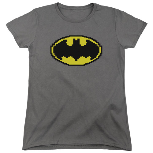 Image for Batman Womans T-Shirt - Pixel Symbol