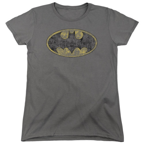 Image for Batman Womans T-Shirt - Tattered Logo