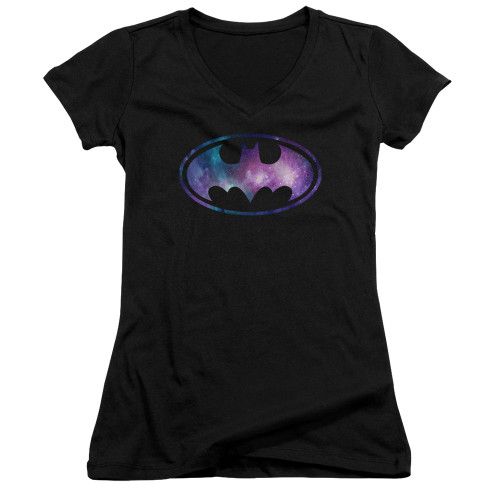 Image for Batman Girls V Neck T-Shirt - Galaxy Signal