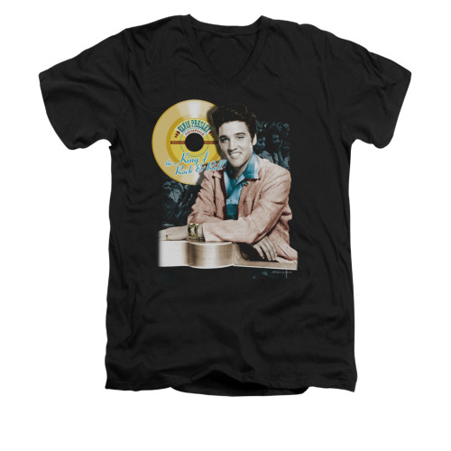 Elvis V-Neck T-Shirt Gold Record