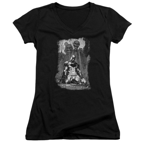 Image for Batman Girls V Neck T-Shirt - Sketchy Shadows