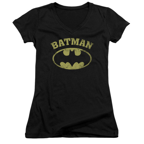 Image for Batman Girls V Neck T-Shirt - Over Symbol