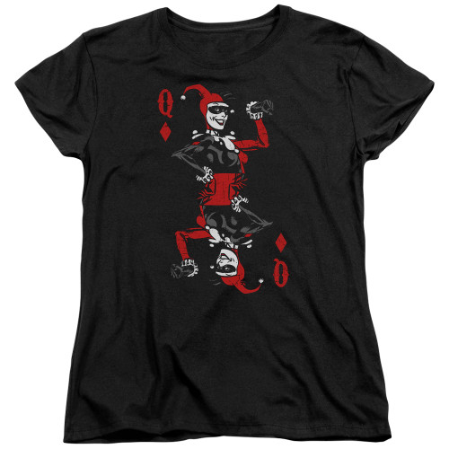 Image for Batman Womans T-Shirt - Quinn of Diamonds