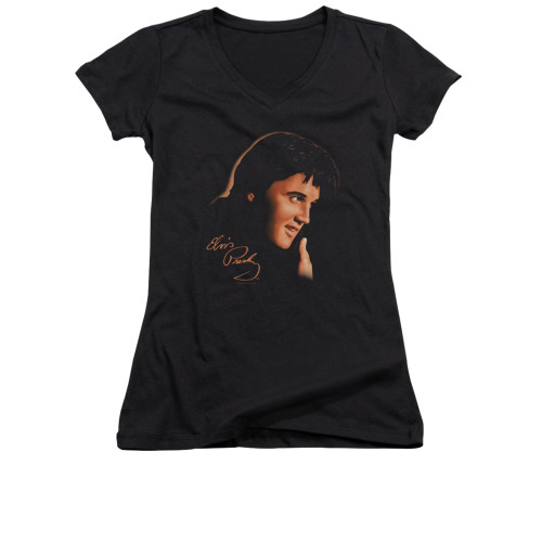Elvis Girls V Neck T-Shirt - Warm Portrait