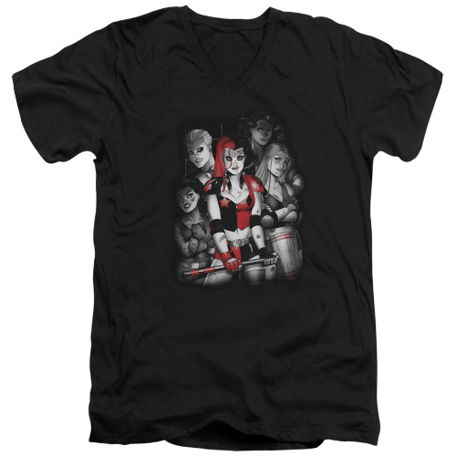 Image for Batman T-Shirt - V Neck - Bad Gals B&W