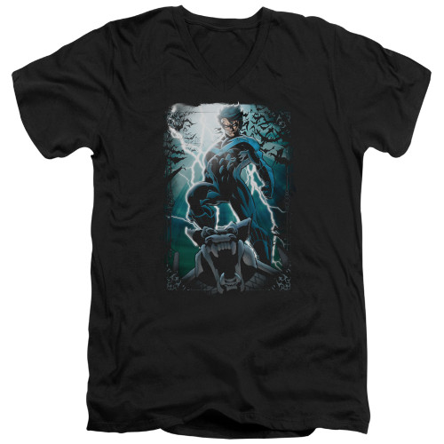 Image for Batman T-Shirt - V Neck - Night Light