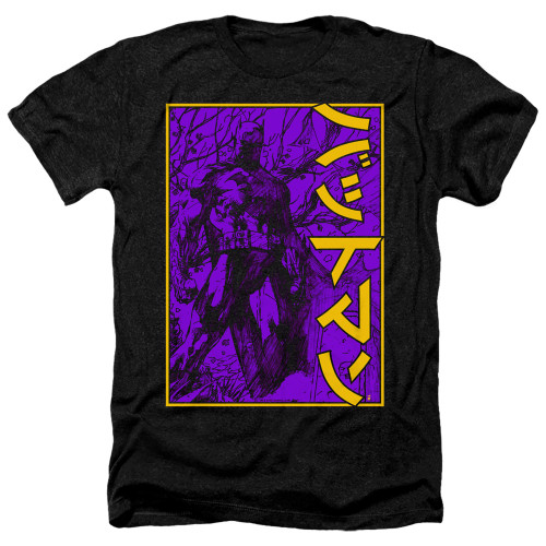 Image for Batman Heather T-Shirt - Big Framed Kanji