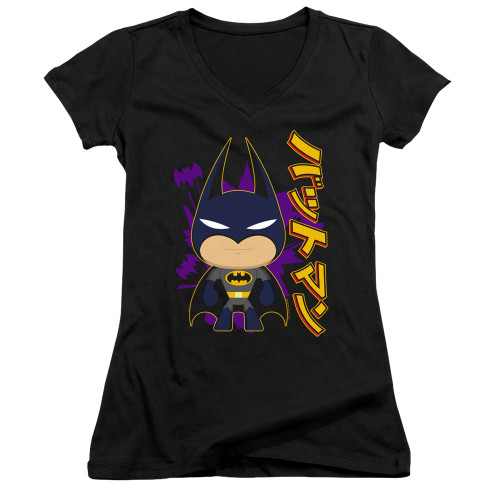 Image for Batman Girls V Neck T-Shirt - Cute Kanji