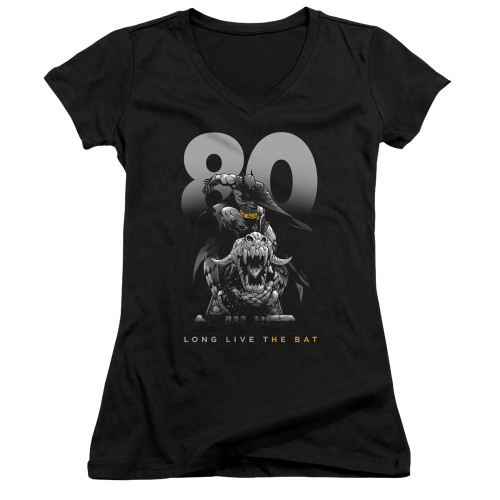 Image for Batman Girls V Neck T-Shirt - Big 80