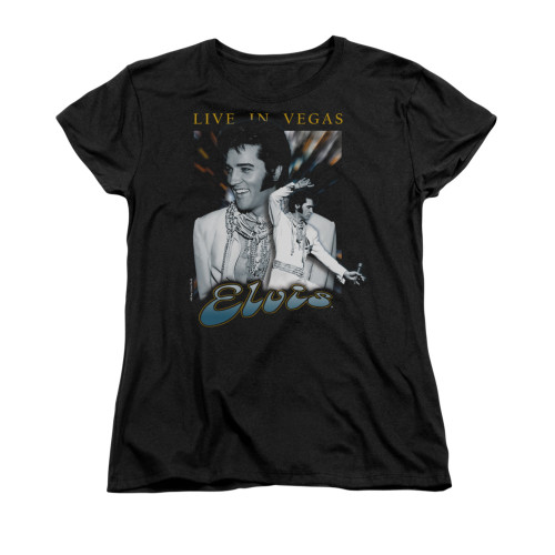 Elvis Woman's T-Shirt - Live in Vegas