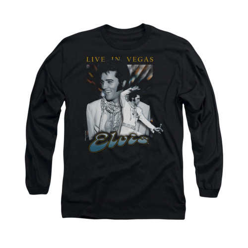 Elvis Long Sleeve T-Shirt - Live in Vegas