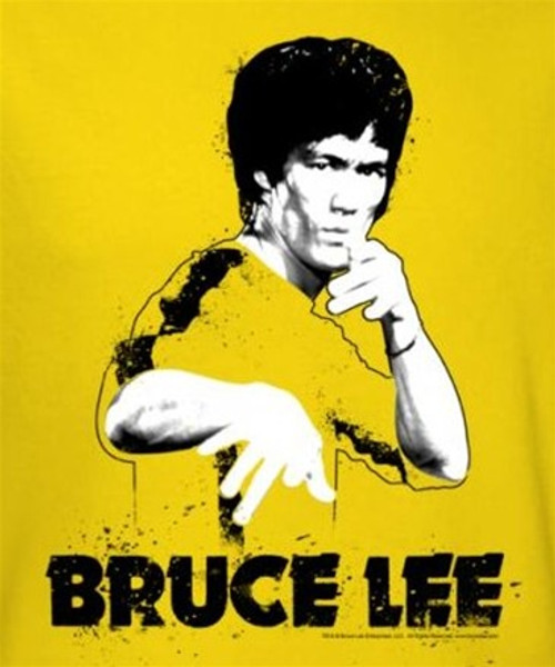 Bruce Lee T-Shirt - Yellow Splatter Suit