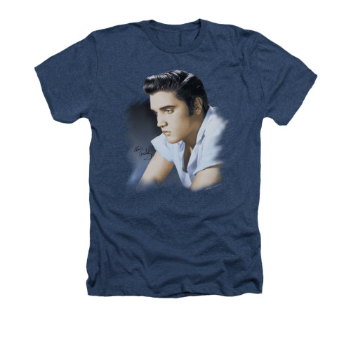 Elvis Heather T-Shirt - Blue Profile