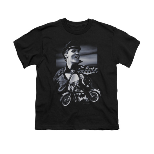 Elvis Youth T-Shirt - Motorcycle