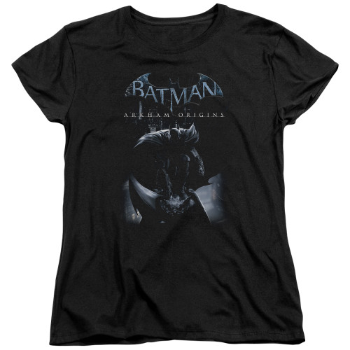 Image for Batman Arkham Origins Woman's T-Shirt - Perched Cat
