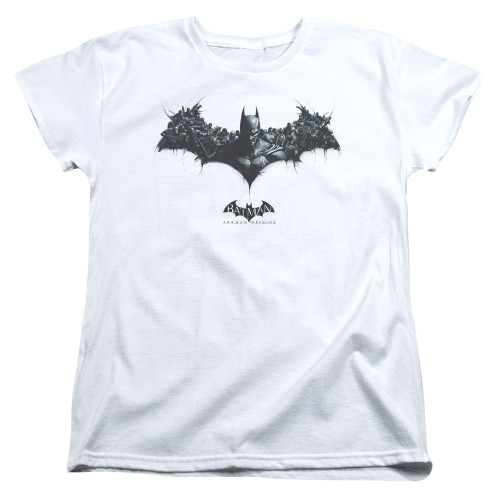 Image for Batman Arkham Origins Woman's T-Shirt - Bat of Enemies