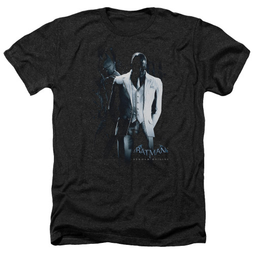 Image for Batman Arkham Origins Heather T-Shirt - Black Mask