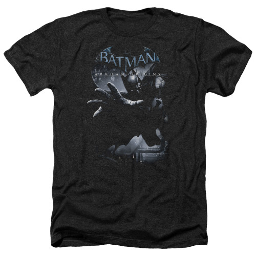 Image for Batman Arkham Origins Heather T-Shirt - Out of the Shadows