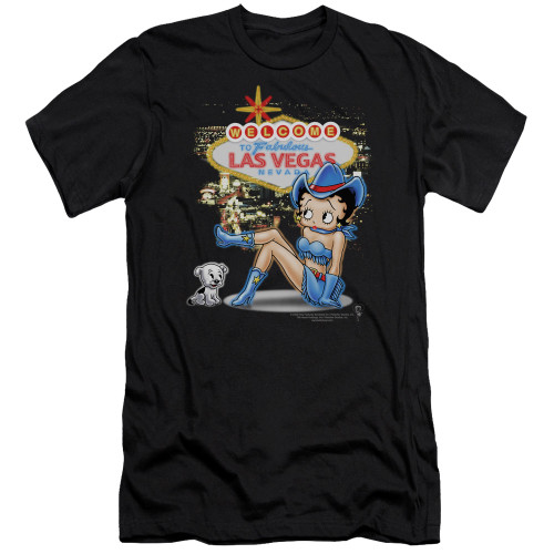 Image for Betty Boop Premium Canvas Premium Shirt - Welcome to Las Vegas