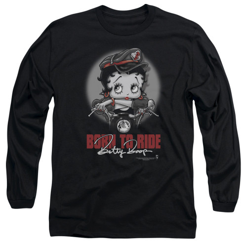 Image for Betty Boop Long Sleeve Shirt - Born to Ride