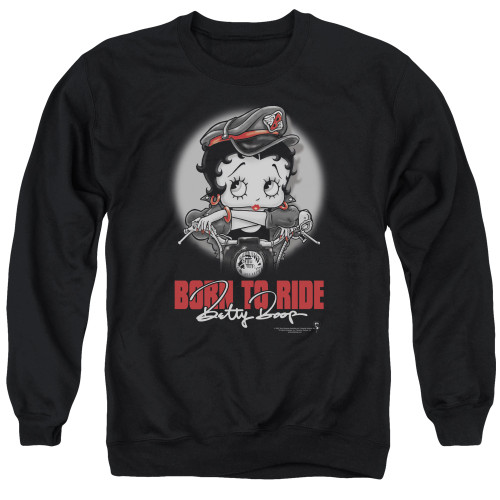 Image for Betty Boop Crewneck - Born to Ride