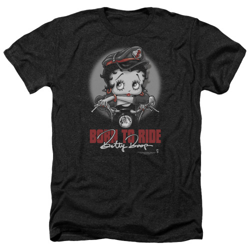 Image for Betty Boop Heather T-Shirt - Born to Ride