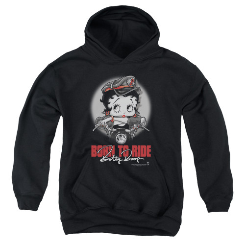 Image for Betty Boop Youth Hoodie - Born to Ride