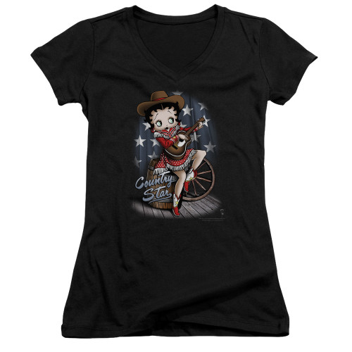Image for Betty Boop Girls V Neck - Country Star