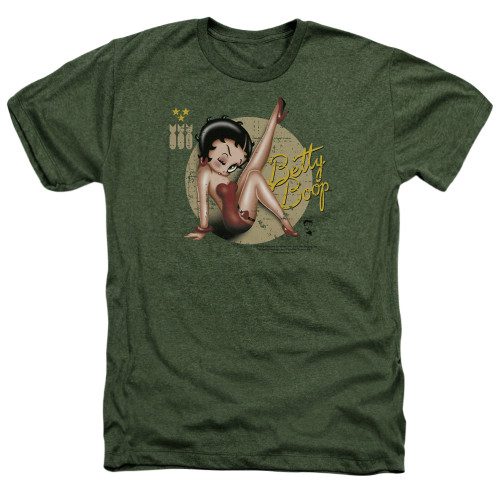 Image for Betty Boop Heather T-Shirt - Nose Art