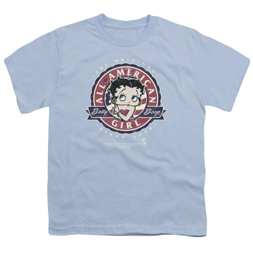 Image for Betty Boop Youth T-Shirt - All American Girl