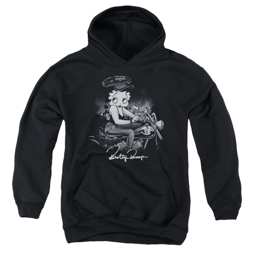 Image for Betty Boop Youth Hoodie - Storm Rider