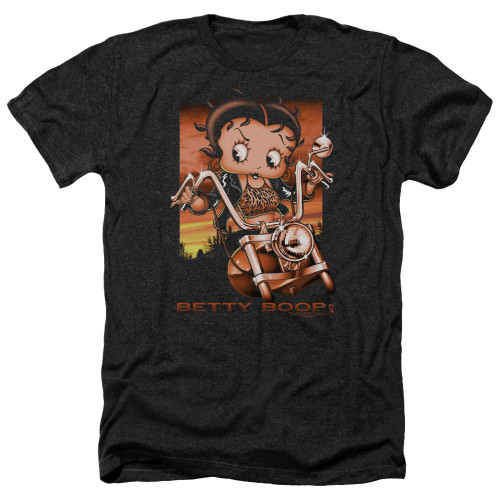 Image for Betty Boop Heather T-Shirt - Sunset Rider