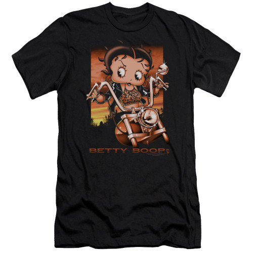Image for Betty Boop Premium Canvas Premium Shirt - Sunset Rider