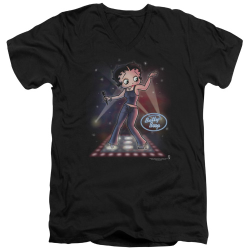 Image for Betty Boop V Neck T-Shirt - Pop Star