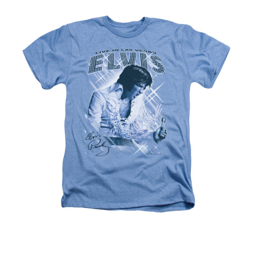 Elvis Heather T-Shirt - Blue Vegas