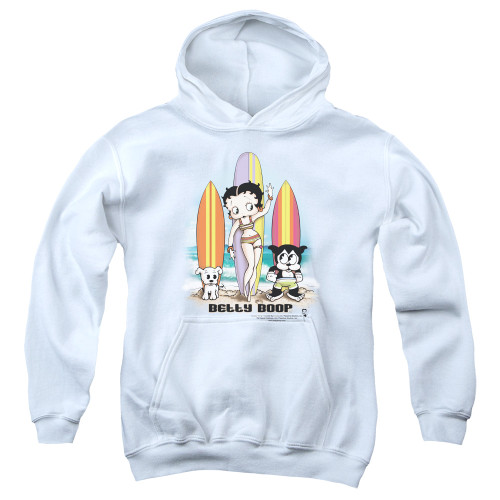 Image for Betty Boop Youth Hoodie - Surfers