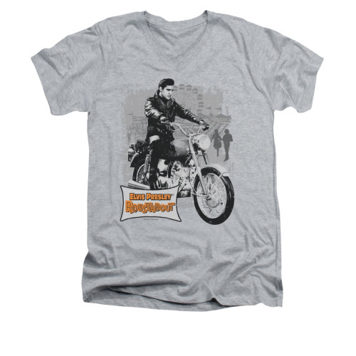 Elvis V-Neck T-Shirt Roustabout Poster