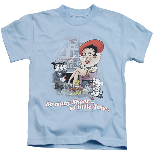 Image for Betty Boop Kids T-Shirt - So Many Shoes