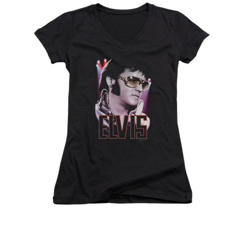 Elvis Girls V Neck T-Shirt - 70s Star