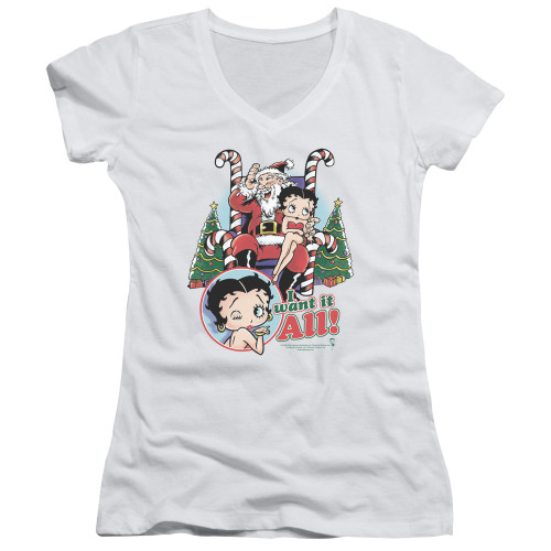 Image for Betty Boop Girls V Neck - I Want It All