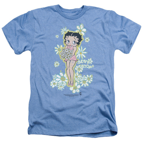 Image for Betty Boop Heather T-Shirt - Flowers