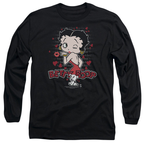 Image for Betty Boop Long Sleeve Shirt - Classic Kiss