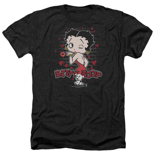 Image for Betty Boop Heather T-Shirt - Classic Kiss