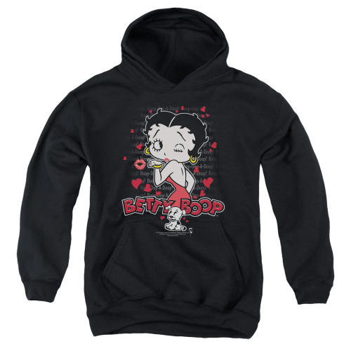 Image for Betty Boop Youth Hoodie - Classic Kiss