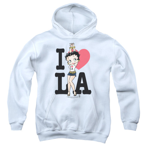 Image for Betty Boop Youth Hoodie - I Heart L.A.