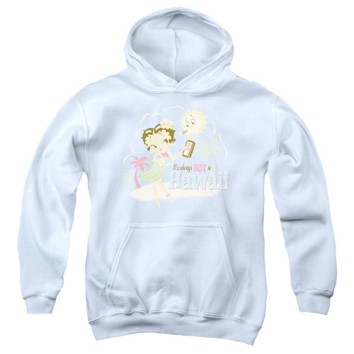 Image for Betty Boop Youth Hoodie - Hot in Hawaii