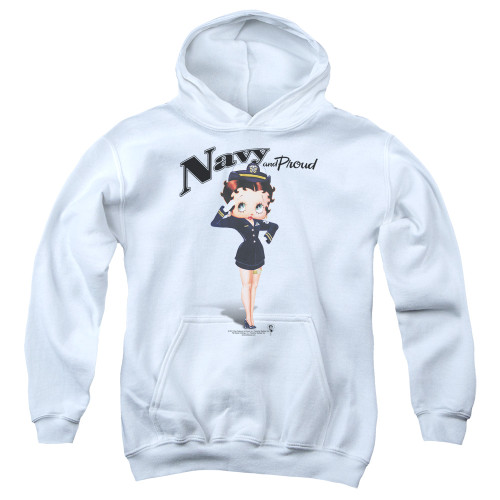 Image for Betty Boop Youth Hoodie - Navy Boop