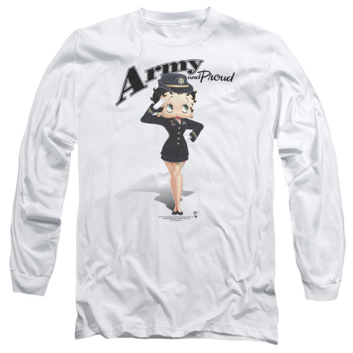 Image for Betty Boop Long Sleeve Shirt - Army Boop