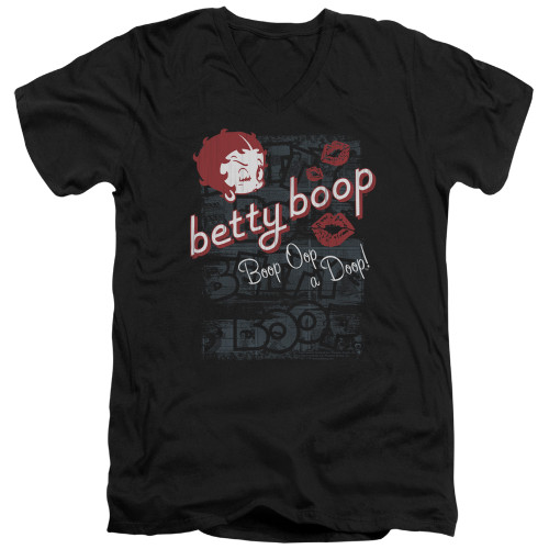 Image for Betty Boop V Neck T-Shirt - Boop Oop